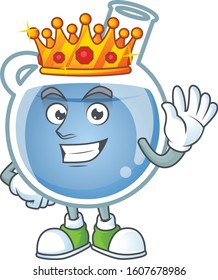 A stunning of blue potion stylized of King on cartoon mascot style