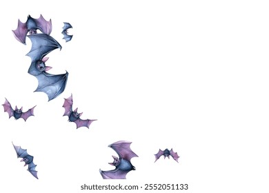 Stunning  butterflies in flight, blending blue and purple hues. Ideal for nature-themed designs, invites, and artistic projects. Bring elegance and whimsy to any creation.