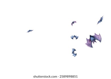 Stunning  butterflies in flight, blending blue and purple hues. Ideal for nature-themed designs, invites, and artistic projects. Bring elegance and whimsy to any creation.