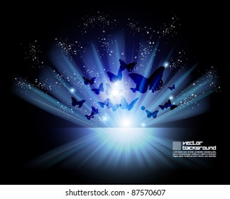 stunning butterflies vector background design