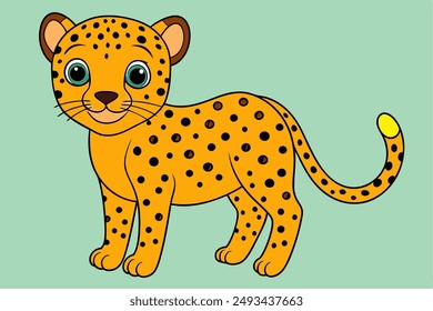 Stunning Cheetah Graphic Design Element for Creative Projects. Perfect for digital and print use.