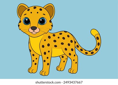 Stunning Cheetah Graphic Design Element for Creative Projects. Perfect for digital and print use.