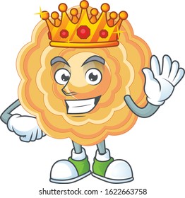 A stunning of chinese mooncake stylized of King on cartoon mascot style