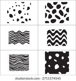 Impressionante coleção de pincéis de textura abstrata preto e branco perfeito para projetos de design têxteis e papel de parede modernos