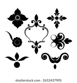 A stunning collection of elegant vintage decorative elements perfect for classic designs, ornate embellishments, and timeless creative projects with a sophisticated touch.