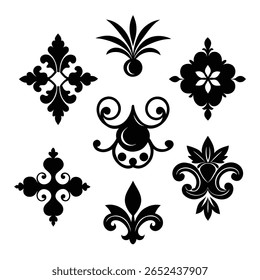 A stunning collection of elegant vintage decorative elements perfect for classic designs, ornate embellishments, and timeless creative projects with a sophisticated touch.