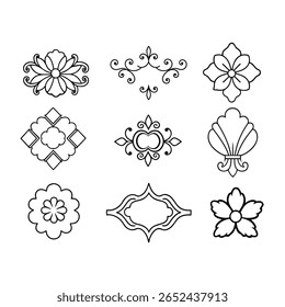 A stunning collection of elegant vintage decorative elements perfect for classic designs, ornate embellishments, and timeless creative projects with a sophisticated touch.