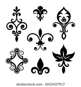 A stunning collection of elegant vintage decorative elements perfect for classic designs, ornate embellishments, and timeless creative projects with a sophisticated touch.