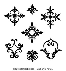A stunning collection of elegant vintage decorative elements perfect for classic designs, ornate embellishments, and timeless creative projects with a sophisticated touch.