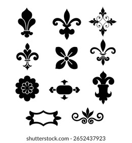 A stunning collection of elegant vintage decorative elements perfect for classic designs, ornate embellishments, and timeless creative projects with a sophisticated touch.