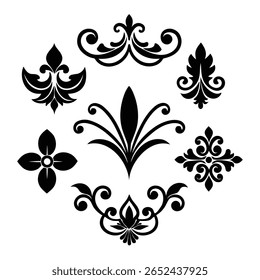 A stunning collection of elegant vintage decorative elements perfect for classic designs, ornate embellishments, and timeless creative projects with a sophisticated touch.