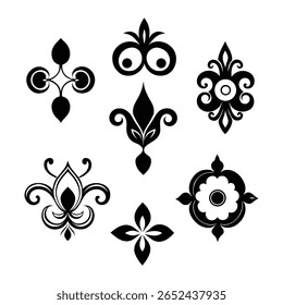 A stunning collection of elegant vintage decorative elements perfect for classic designs, ornate embellishments, and timeless creative projects with a sophisticated touch.