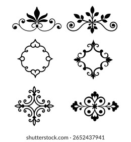 A stunning collection of elegant vintage decorative elements perfect for classic designs, ornate embellishments, and timeless creative projects with a sophisticated touch.