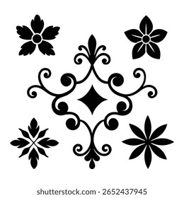 A stunning collection of elegant vintage decorative elements perfect for classic designs, ornate embellishments, and timeless creative projects with a sophisticated touch.