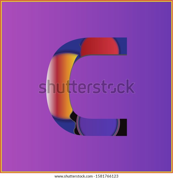 Stunning Colorful Design Alphabet Letter C Stock Vector Royalty Free 1581766123 Shutterstock