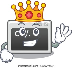 A stunning of command window stylized of King on cartoon mascot style