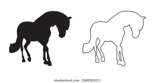 Stunning Cow Silhouette - Unique Cow Outline for Digital and Print

