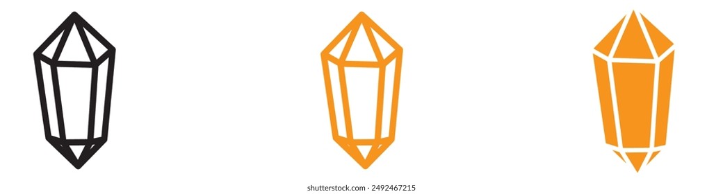 Stunning Crystal Prism Icon Ideal for Science and Geometry Graphics Reflective and Transparent Design for Educational Illustrations