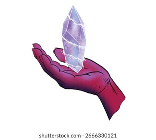 Uma impressionante ilustração do vetor de cristal que cativa o olho e provoca a imaginação.
