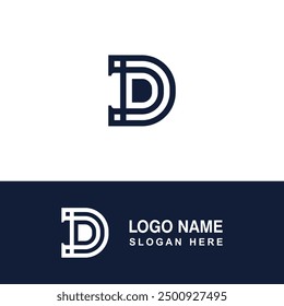 Impresionante logotipo de símbolo D para su negocio.