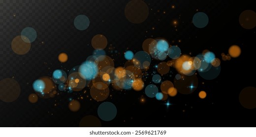 A stunning dark background with glowing gold bokeh and shimmering sparkles creates a magical, festive vibe. Perfect for elegant designs, celebrations, and adding a dreamy, enchanting touch to visuals.