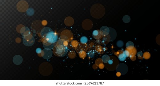 A stunning dark background with glowing gold bokeh and shimmering sparkles creates a magical, festive vibe. Perfect for elegant designs, celebrations, and adding a dreamy, enchanting touch to visuals.