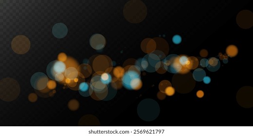 A stunning dark background with glowing gold bokeh and shimmering sparkles creates a magical, festive vibe. Perfect for elegant designs, celebrations, and adding a dreamy, enchanting touch to visuals.