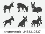 Stunning Donkey Silhouette Vector - Perfect for Designs and Illustrations
