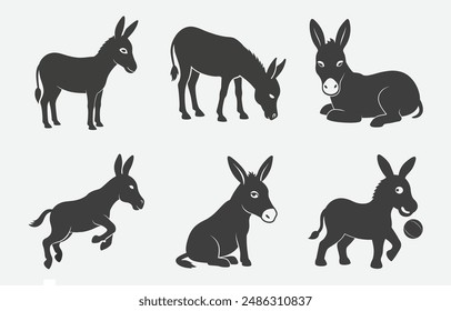 Stunning Donkey Silhouette Vector - Perfect for Designs and Illustrations