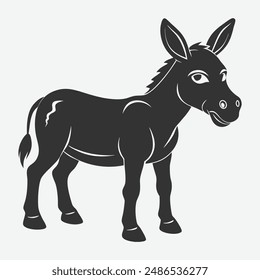 Stunning Donkey Silhouette Vector Perfect for Your Design Projects