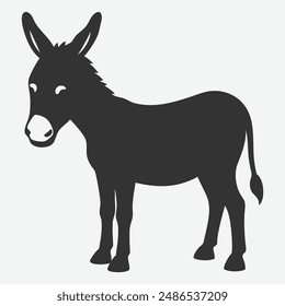 Stunning Donkey Silhouette Vector - Perfect for Your Design Projects