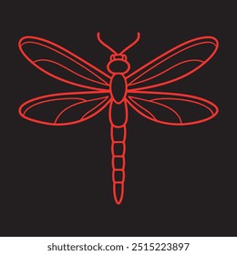 Stunning dragonfly illustration with vibrant wings and delicate details. Perfect for nature-themed projects, digital designs, and artistic backgrounds. High-quality vector for versatile use.