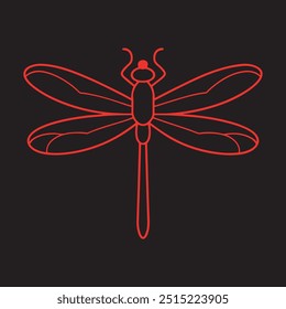 Stunning dragonfly illustration with vibrant wings and delicate details. Perfect for nature-themed projects, digital designs, and artistic backgrounds. High-quality vector for versatile use.