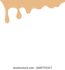 Stunning dripping beige paint creates elegant modern designs for backgrounds and creative concepts
