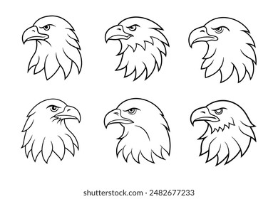 Stunning Eagle Black Silhouette Vector Illustrations - High Quality and Detailed Designs