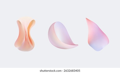 Stunning and Elegant Abstract Shapes Perfectly Composed with Soft and Gentle Color Gradients