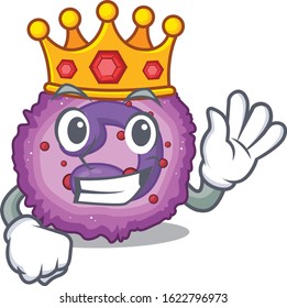 A stunning of eosinophil cell stylized of King on cartoon mascot style