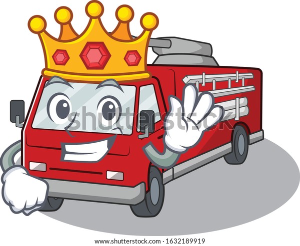 Stunning Fire Truck Stylized King On Stock Vector Royalty Free 1632189919