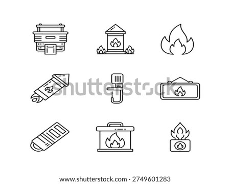 Stunning fireworks burst dynamic line icon design