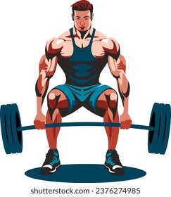 Stunning flat vector art with a wet-lifting effect #stunning #flat #vector #art #wet #lift #wetlift #lifting #vector #artwork #design #website #app #athlete #barbell #biceps #body #bodybuilder