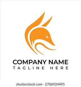 Stunning fox logo design for modern brand identity, conveying agility and intelligence, perfect for technology, security, or innovative companies looking for impact
