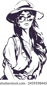 Stunning Girl Sketch
Capture the essence of modern elegance with this captivating sketch of a young girl sporting a stylish cap and chic sunglasses.