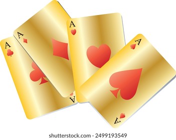 A stunning golden 'A' card vector illustration, perfect for casino, gaming, and luxury-themed designs. This high-quality graphic showcases a shiny, elegant playing card, ideal for websites, marketing.