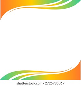 Ondas de gradiente impressionantes em um fundo branco, perfeito para apresentações, modelos e designs. Tons vibrantes de laranja, verde e amarelo criam uma sensação dinâmica e moderna.