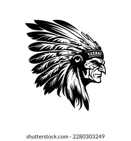 Stunning Hand drawn collection set of eagles wearing Indian chief head accessories, showcasing power, freedom, and cultural heritage