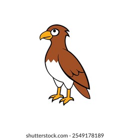 A stunning hawk vector illustration silhouette, embracing under a full moon. This detailed line art design features a bold silhouette of a hawk in flight, perfect