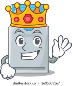 A stunning of key card stylized of King on cartoon mascot style