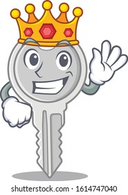 A stunning of key stylized of King on cartoon mascot style