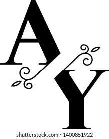 Stunning logotype with split elegant monograms letters suitable for logo, digital projects, cards, invitations etc.
