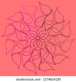 A stunning Mandala Art in round shape. Very beautiful decorating drawing for graphic, wallpaper, fabric and etc.